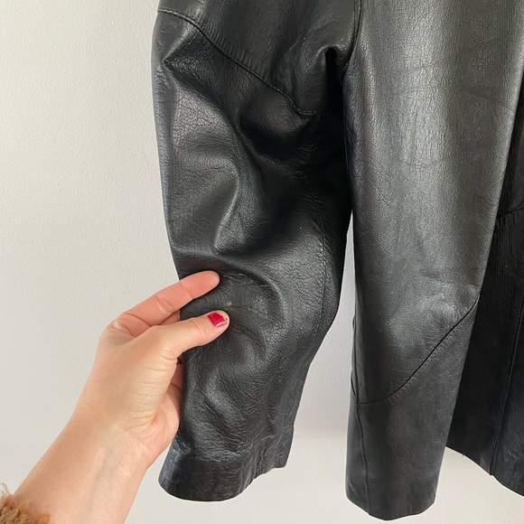 Vintage 70s/80s Italian Black Leather Jacket - Made in Italy by Vera Pelle - Picture 8 of 8